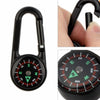 Mini Compass Thermometer Military Outdoor Carabiner