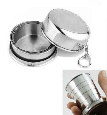 Stainless Steel Camping Folding Portable Collapsible Cup