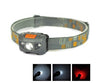 Mini Flashlight Red Light R3+2LED HeadLight