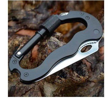 Hiking Survival Rock Climbing Gear Knife Carabiner Tool